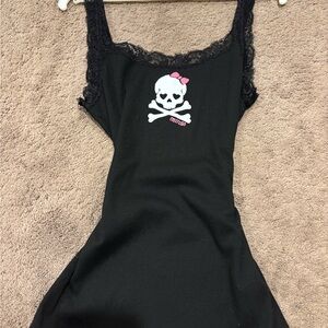 SHEIN Black Tank Top with Skull Design